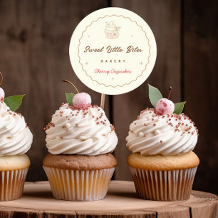 Adesivo Cupcakes de cerejeira de picadas doces