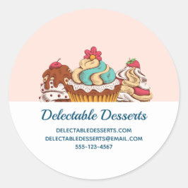 Adesivo Cupcakes De Estilo Retroativo Doce Empresa De Sobr