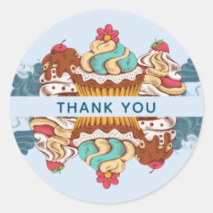 Adesivo Cupcakes de estilo retrorreflectores deserto