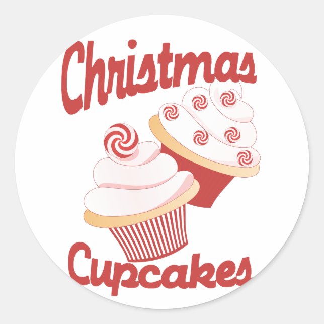 Adesivo Cupcakes de Natal (Frente)