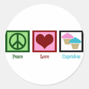 Adesivo Cupcakes de Paz e Amor