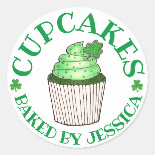 Adesivo Cupcakes De Shamrock Verde Homemade Baseados Em