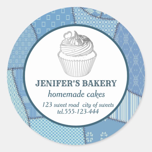 Adesivo Cupcakes e doces caseiros (Frente)