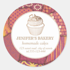 Adesivo Cupcakes e doces caseiros