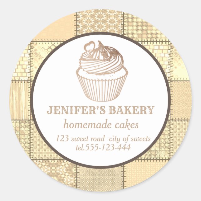 Adesivo Cupcakes e doces caseiros (Frente)