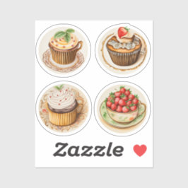 Adesivo Cupcakes e xícaras 10