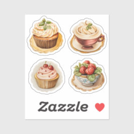 Adesivo Cupcakes e xícaras 14