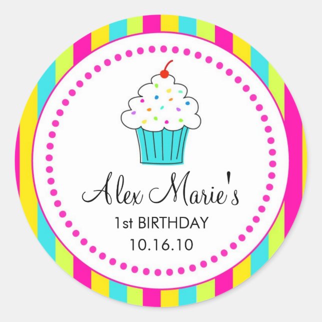 Adesivo Cupcakes/Etiquetas de Favoritos (Frente)