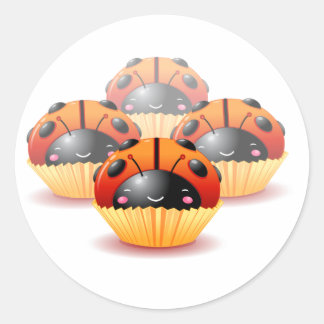 Adesivo Cupcakes Ladybug Sticker