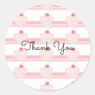 Adesivo Cupcakes Rosa Glacê Gratidão