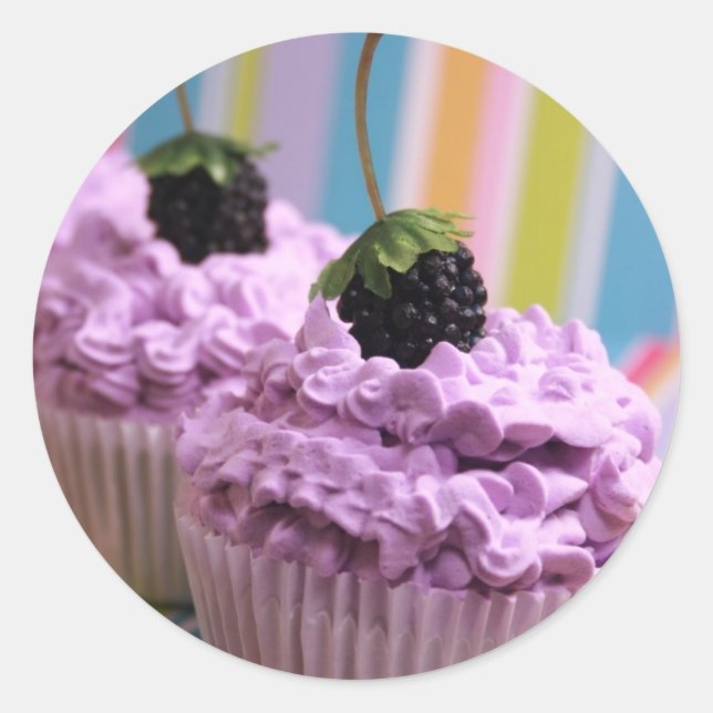 Adesivo Cupcakes roxos (Frente)