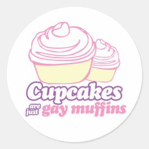ADESIVO CUPCAKES SÃO APENAS MUFFINS GAYS