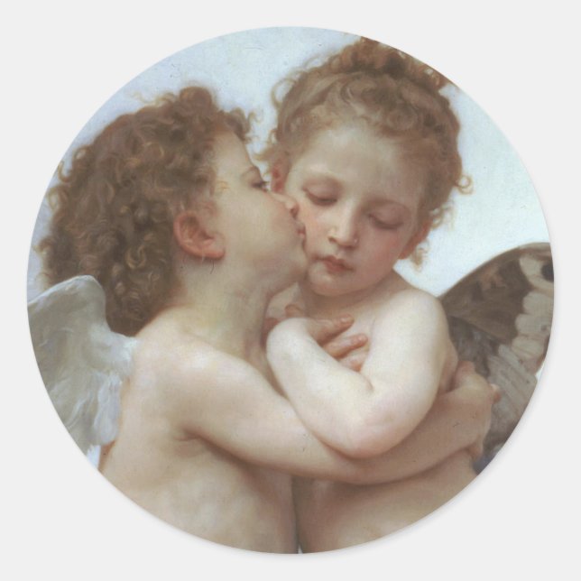 Adesivo Cupid and Psyche as children - William Bouguereau (Frente)