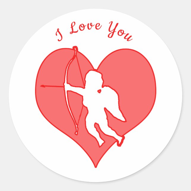 Adesivo Cupido Amor Dia dos Namorados  (Frente)