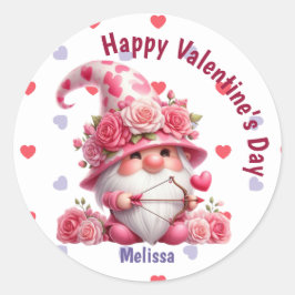 Adesivo Cupido do Namorados Gnomo Rosa