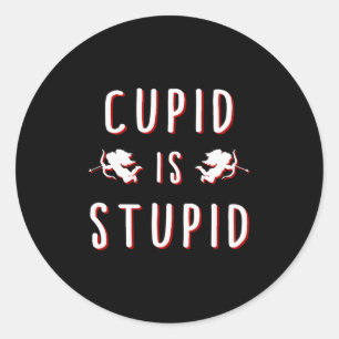 Adesivo Cupido é Estúpido Dia dos Namorados Engraçado 