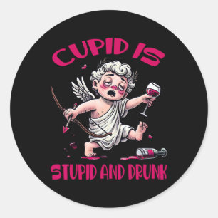 Adesivo Cupido É Estúpido E Bêbado Diversão Anti-dia Dos N