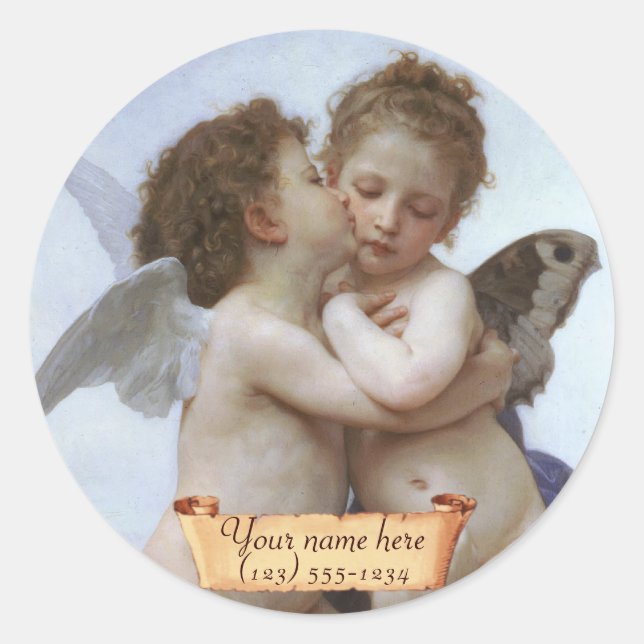 Adesivo Cupido e Psyche Pré-Raphaelite (Frente)