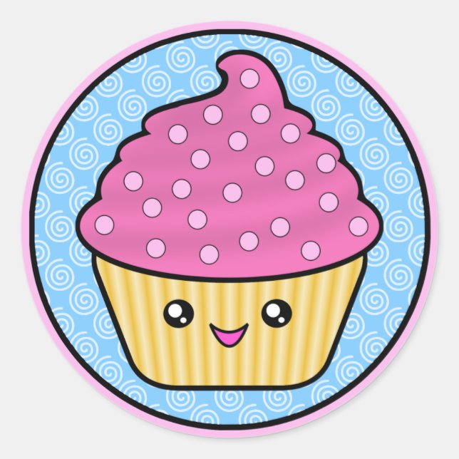 Adesivo Cuppy Cake Kawaii Stickers (Frente)