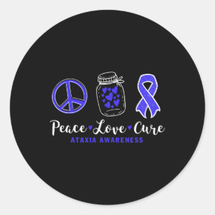 Adesivo Cura do Amor pela Paz Conscientização da Ataxia Co