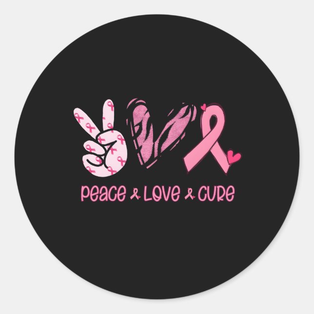 Adesivo Cura do Amor pela Paz do Cancer Breve Em Outubro V (Frente)