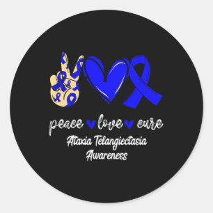 Adesivo Cura Paz Amor Ataxia Telangiectasia Fita Azul