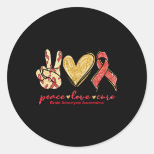 Adesivo Cura Paz Amor Fita Burgundy Aneurisma Cerebral Con
