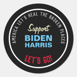 Adesivo Curar Os Lugares Quebrados Suporta BIDEN HARRIS