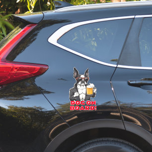 Adesivo Curioso Boston Terrier Legal Cão no Conselho