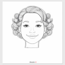 Curly Coifs: Retrato Ilustrado de Rapariga