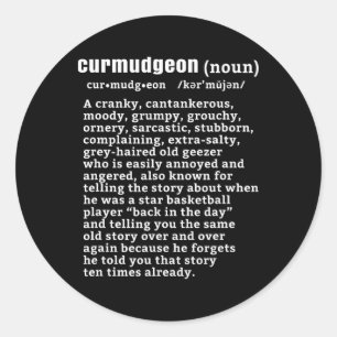 Adesivo Curmudgeon (versão bysketbyll) Diversão Cidadão Ma