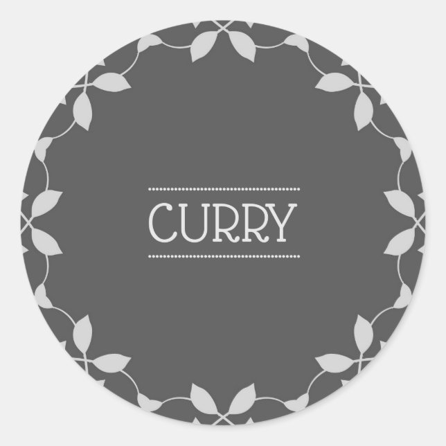 Adesivo Curry Spice Jar Labels (Frente)