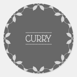 Adesivo Curry Spice Jar Labels