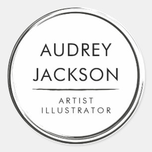 Adesivo Curso preto e branco moderno profissional da