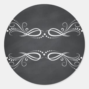 Adesivo Curvas Faux Chalkboard de Vazio Floral Personaliza