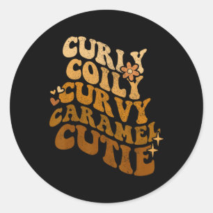 Adesivo Curvy Curvy Caramel Cutie Afro Black Hair Me