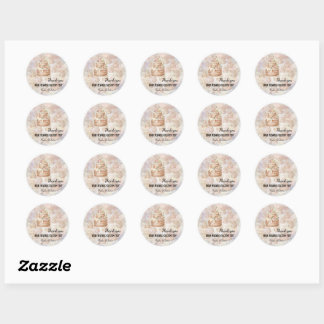 Adesivo Custom "Baked with Love" Pink nature Cake Sticker