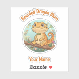 Adesivo Custom Bearded Dragon Mom Sticker