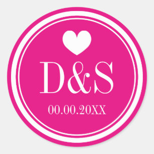 Adesivo Custom color background wedding favor stickers
