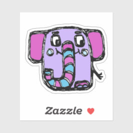 Adesivo Custom-Cut Vinyl Sticker - Ely Elephant