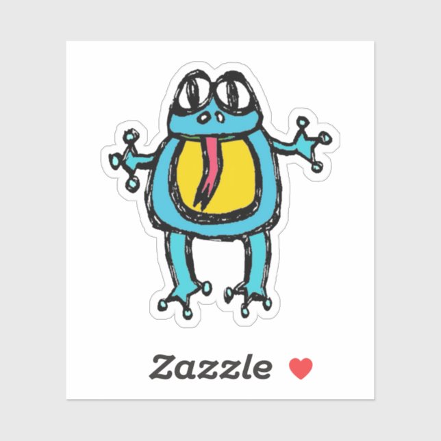 Adesivo Custom-Cut Vinyl Sticker - Frankie Frog (Folha)