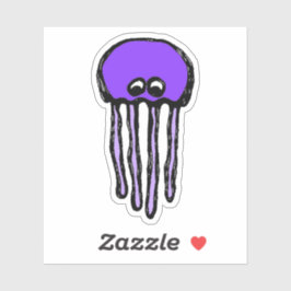 Adesivo Custom-Cut Vinyl Sticker - Josie Jellyfish