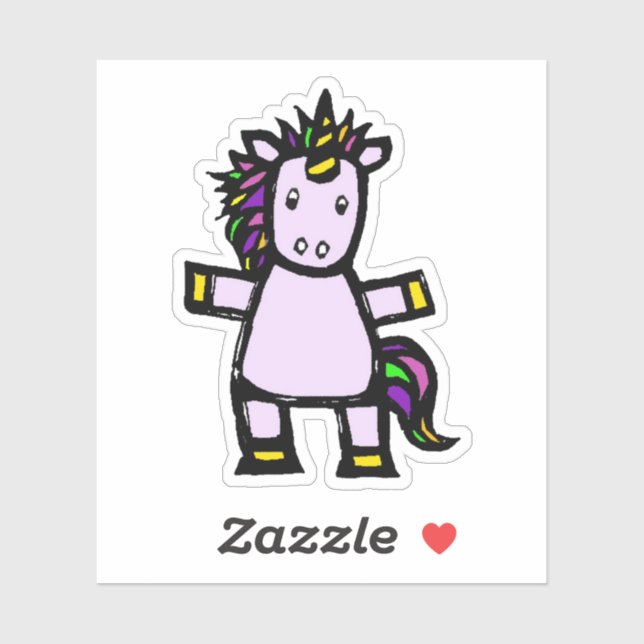 Adesivo Custom-Cut Vinyl Sticker - Uri Unicorn (Folha)