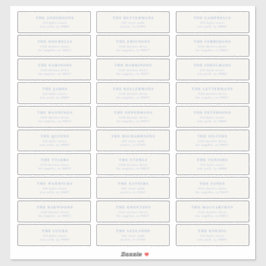 Adesivo Custom Editable Individual Wedding Guest Address