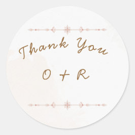 Adesivo Custom Floral Wedding Round Stickers