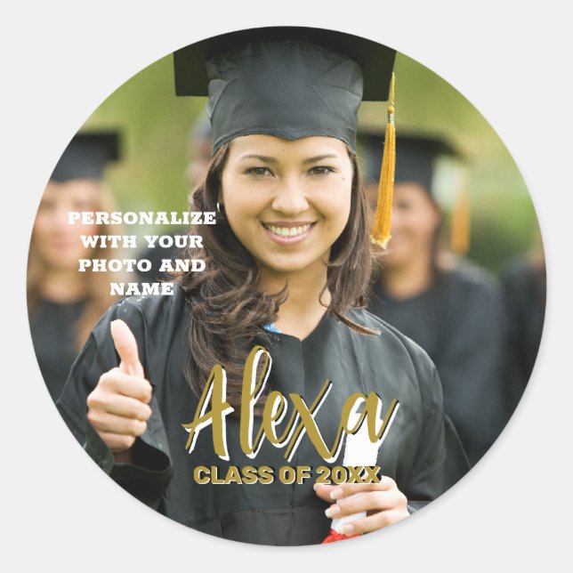 Adesivo Custom Graduation Photo Sticker (Frente)