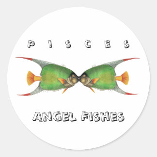 Adesivo Custom Green Angel Fish Pisces Astrological Sign