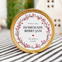 Custom Homemade Holiday Jam Label