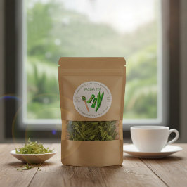 Adesivo Custom Homemade Pandan Tea Round Label Sticker