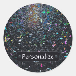 Adesivo Custom Iridescent Abstract Stained Glass Pattern